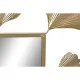 Espejo de pared DKD Home Decor Espejo Dorado Metal Aluminio Hoja de planta (71 x 1 x 97 cm)