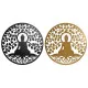 Wall Decoration Home ESPRIT Black Golden Buddha Oriental 100 x 1 x 100 cm (2 Units)