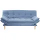 Sofa DKD Home Decor Blue Sky blue Natural Wood Scandi 180 x 85 x 83 cm