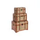 Juego de Baúles Home ESPRIT Madera Lienzo Colonial 61 x 43 x 42,5 cm 60 x 43,5 x 42 cm (3 Unidades)