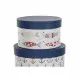 Set of Stackable Organising Boxes DKD Home Decor Navy Stripes White Navy Blue Cardboard (37,5 x 37,5 x 18 cm)