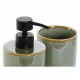 Set de Baño DKD Home Decor Vintage Verde PVC Gres 8 x 8 x 17,5 cm (2 Unidades)