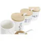 Sugar Bowl DKD Home Decor Sailor White Multicolour Bamboo Dolomite 4 Pieces 7,5 x 7,5 x 7,5 cm