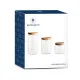 Set de 3 Botes DKD Home Decor Acacia Vidrio de Borosilicato (1 L) (400 ml) (700 ml) (3 Piezas)
