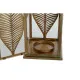 Farol DKD Home Decor Dorado Metal 16,5 x 16,5 x 50 cm Hoja de planta