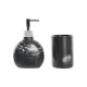 Bath Set DKD Home Decor Black Resin Plastic 11 x 6 x 17 cm 2 Pieces