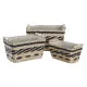 Basket set DKD Home Decor Polyester Colonial Fibre (38 x 26 x 24 cm)