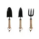 Garden tool kit Home ESPRIT 3 Pieces Brown Black Steel
