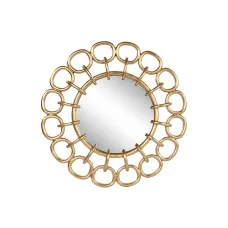 Wall mirror Home ESPRIT Golden 95 x 5 x 95 cm