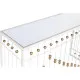Console Home ESPRIT White Golden Mirror 120 x 40 x 80 cm
