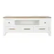 Mueble de TV DKD Home Decor Blanco Marrón Acacia Madera de mango 125 x 40 x 50 cm