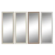 Wall mirror DKD Home Decor 36 x 2 x 95,5 cm Crystal Brown White Dark grey polystyrene (4 Pieces)
