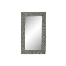 Wall mirror DKD Home Decor Grey Cottage Braiding 87 x 4 x 147 cm