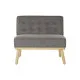 Sillón DKD Home Decor 80 x 66 x 72 cm Abeto Madera Marrón Gris oscuro
