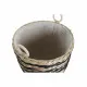 Basket set DKD Home Decor Polyester Colonial Fibre (38 x 38 x 36 cm)