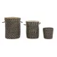 Juego de Cestas DKD Home Decor Colonial Fibra (45 x 45 x 56 cm)