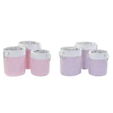 Basket set DKD Home Decor Polyester 40 x 40 x 49 cm (2 Units)