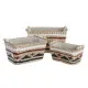 Basket set DKD Home Decor Polyester Colonial Fibre (39 x 27 x 24 cm)
