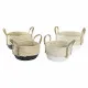 Basket set DKD Home Decor 33 x 33 x 20 cm Natural Fibre (2 Units)