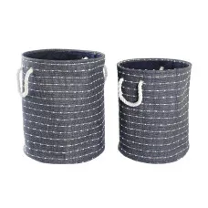 Basket set DKD Home Decor Polyester (38 x 38 x 47 cm)