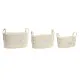 Juego de Cestas DKD Home Decor Algodón Fibra (34 x 23 x 20 cm)
