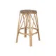 Stool Home ESPRIT Natural wicker 50 X 50 X 86 cm