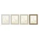Photo frame Home ESPRIT White Beige Crystal polystyrene Marble Scandinavian 26 x 2 x 31 cm (4 Units)