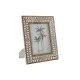 Marco de Fotos Home ESPRIT Blanco Natural Cristal Madera de mango Flor Indio 31,5 x 2 x 36,5 cm