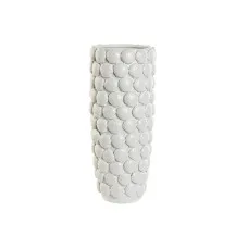 Vase Home ESPRIT White Stoneware Mediterranean 16,5 x 16,5 x 38,5 cm
