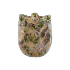 Jarrón Home ESPRIT Multicolor Cristal Moderno 18 x 18 x 21,5 cm