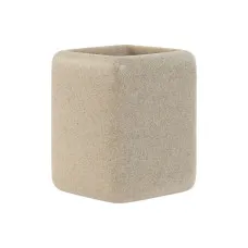 Vaso Home ESPRIT Crema Resina 8 x 8 x 10 cm