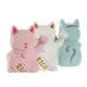 Money box Home ESPRIT Resin Cat 12 x 9,5 x 16 cm (3 Units)