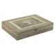 Caja-Joyero Home ESPRIT Blanco Champán Madera Aluminio 27,5 x 20 x 5,4 cm