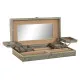 Caja-Joyero Home ESPRIT Blanco Champán Madera Aluminio 38 x 20 x 7,5 cm