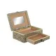 Jewelry box Home ESPRIT White Champagne Wood Aluminium 17,5 x 12,5 x 8,5 cm