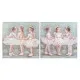 Cuadro DKD Home Decor 80 x 3 x 80 cm Bailarina Ballet Tradicional (2 Unidades)