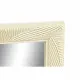 Espejo de pared DKD Home Decor Blanco Marrón Gris Natural Tropical Hoja de planta 36 x 2 x 95,5 cm (4 Unidades)