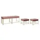 Banqueta DKD Home Decor   Rosa Metal Terciopelo (120 x 40 x 46 cm)