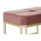 Banqueta DKD Home Decor   Rosa Metal Terciopelo (120 x 40 x 46 cm)