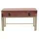 Banqueta DKD Home Decor   Rosa Dorado Metal Terciopelo (80 x 40 x 47 cm)
