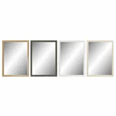 Wall mirror DKD Home Decor White Brown Grey Natural 56 x 2 x 76 cm (4 Units)