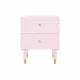 Nightstand DKD Home Decor 52 x 42 x 65 cm Metal Light Pink Mango wood
