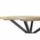 Dining Table DKD Home Decor 127 x 127 x 75 cm Natural Black Metal Aluminium Mango wood