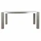 Dining Table DKD Home Decor Crystal Grey Aluminium Oak Tempered Glass (162 x 92 x 74 cm)