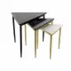 Set of 3 small tables DKD Home Decor White Black Green Golden 68 x 46,5 x 53 cm