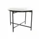 Mesa auxiliar DKD Home Decor Cristal Negro Metal Moderno (50 x 50 x 42 cm)