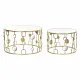 Set of 2 small tables DKD Home Decor Mirror Golden Metal (80 x 80 x 45 cm) (2 pcs)