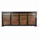 Sideboard DKD Home Decor Black Natural Acacia