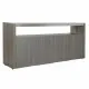 Sideboard DKD Home Decor Crystal Grey Aluminium Oak Tempered Glass (165 x 39 x 76 cm)