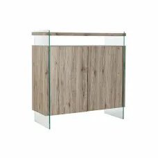 Sideboard DKD Home Decor Natural MDF Tempered Glass (120 x 44 x 120 cm)